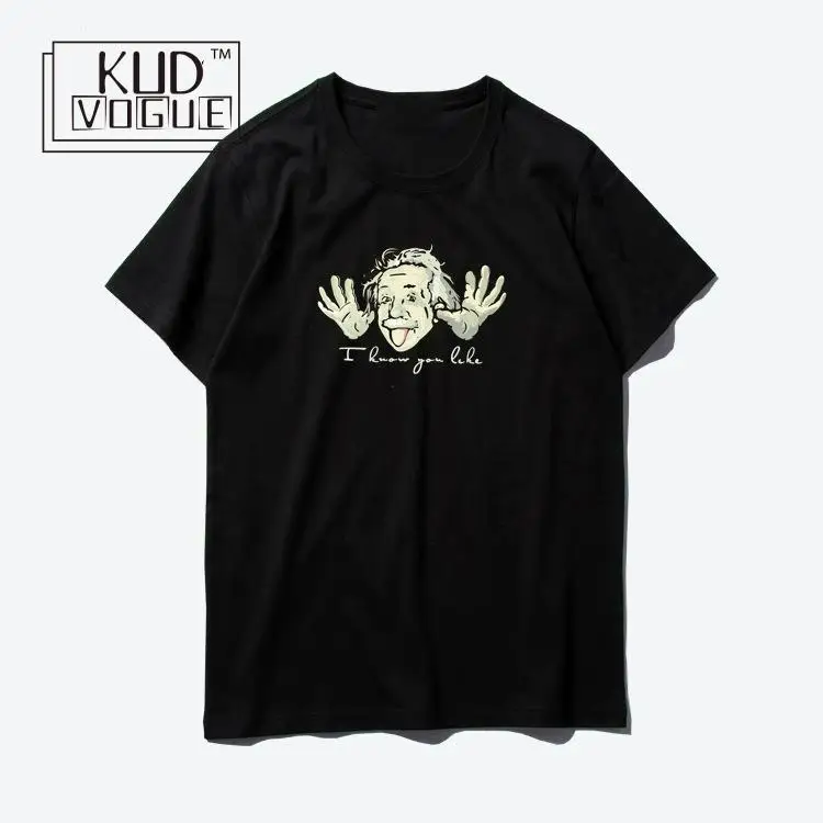 Comical Albert Einstein Футболка мужская летняя забавная хлопковая футболка с коротким