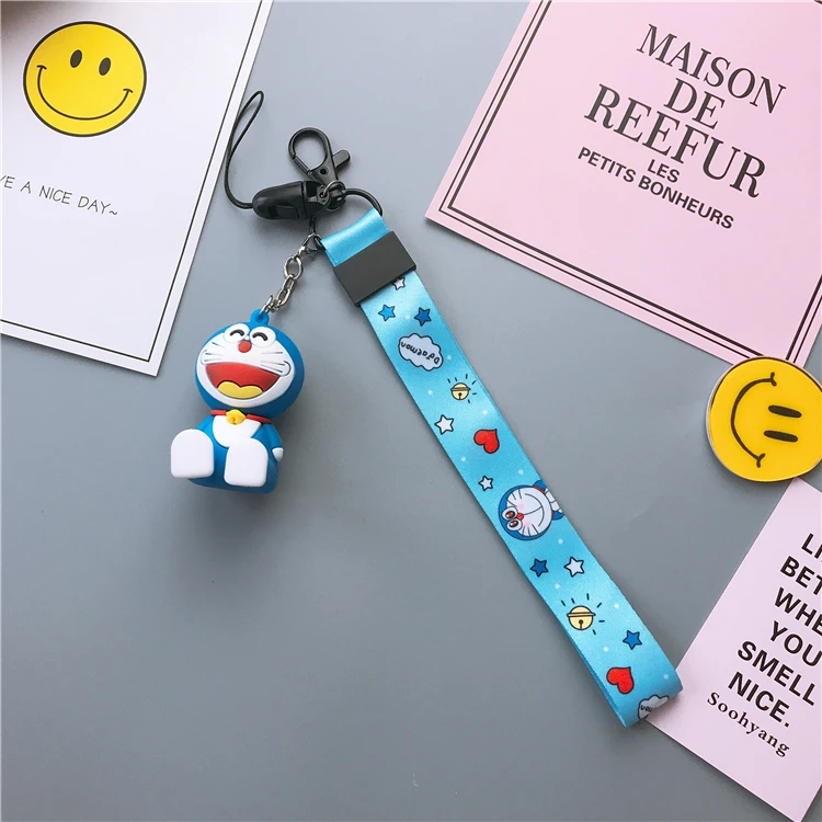 Cute Stitch cartoon phone toy stander+ strap Mobile Phone Straps Cute luna cat Cony pink panther bear strap for iPhone - Цвет: Золотое шампанское