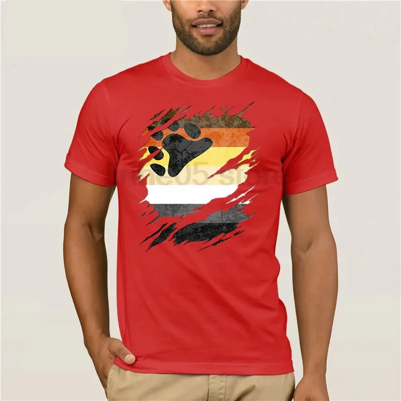 Гей медведь флаг ПРАЙД рваная футболка для мамы день Ms. T-shirt Хлопок o-образным