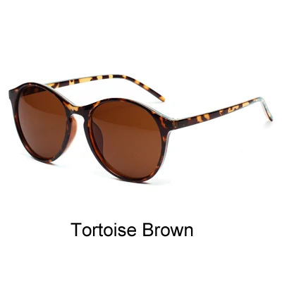 Tortoise Brown Ralferty, винтажные женские солнцезащитные очки, новинка, брендовые круглые солнцезащитные очки, черные, UV400 покрытие, солнцезащитные очки, Ретро стиль, Корея, женские очки W19801 - Цвет линз: Tortoise Brown