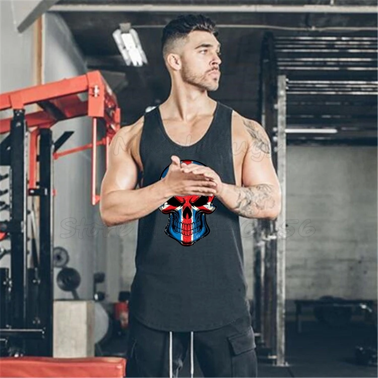 Muscleguys фитнес для мужчин Стрингер майка тренажерных залов бодибилдинг одежда