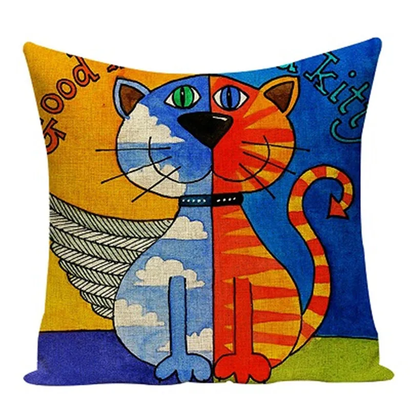 Наволочка из хлопка и льна с изображением животных зебры|Наволочки| |