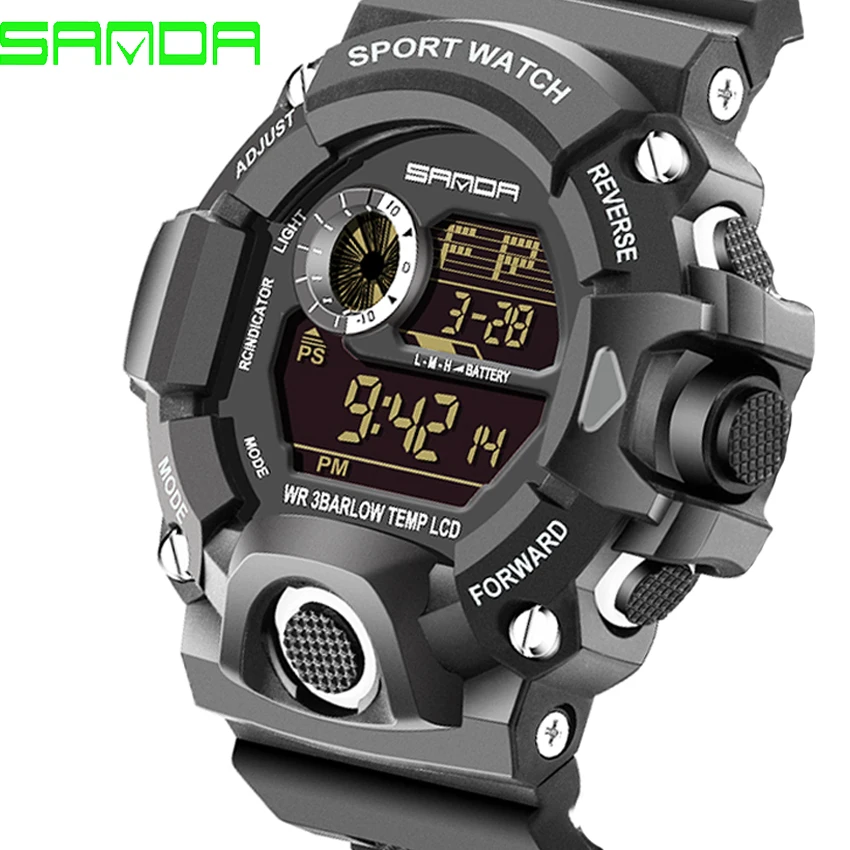 2019 Новый Топ люксовый бренд Мужские Военные Спортивные часы светодио дный