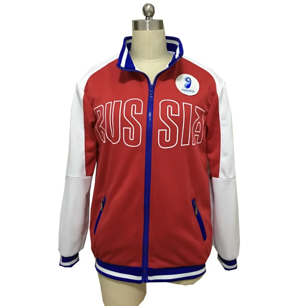 

2018 Yuri on Ice Mila Babicheva Cosplay Coat Yuri!!! on Ice Red Jacket Yuri Plisetsky Costume