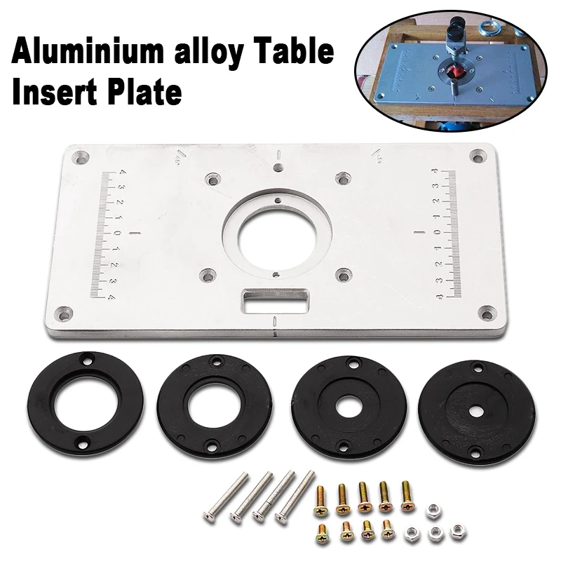 Mayitr фрезерный стол из алюминиевого сплава вставная пластина с 4 шт. фрезерного