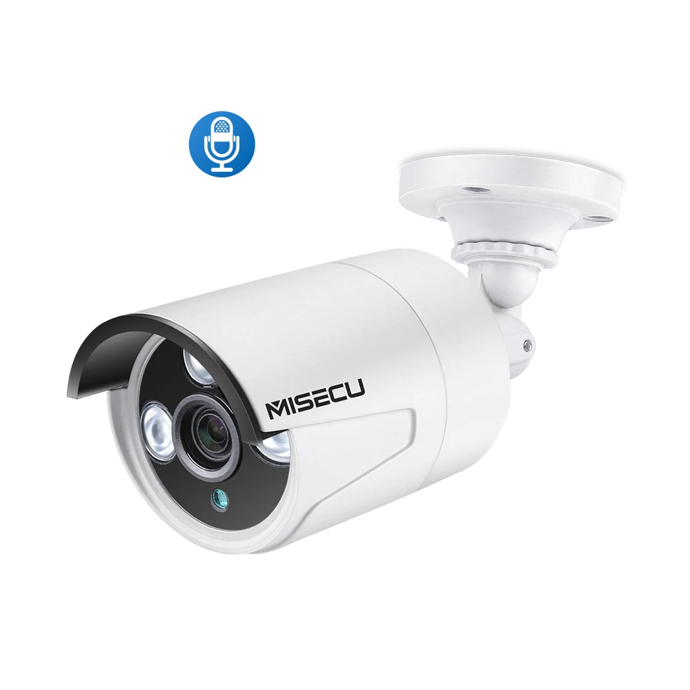 H.265 5 м 2MP 1080P IP камера наблюдения с аудиовходом POE запись Пуля CCTV Открытый