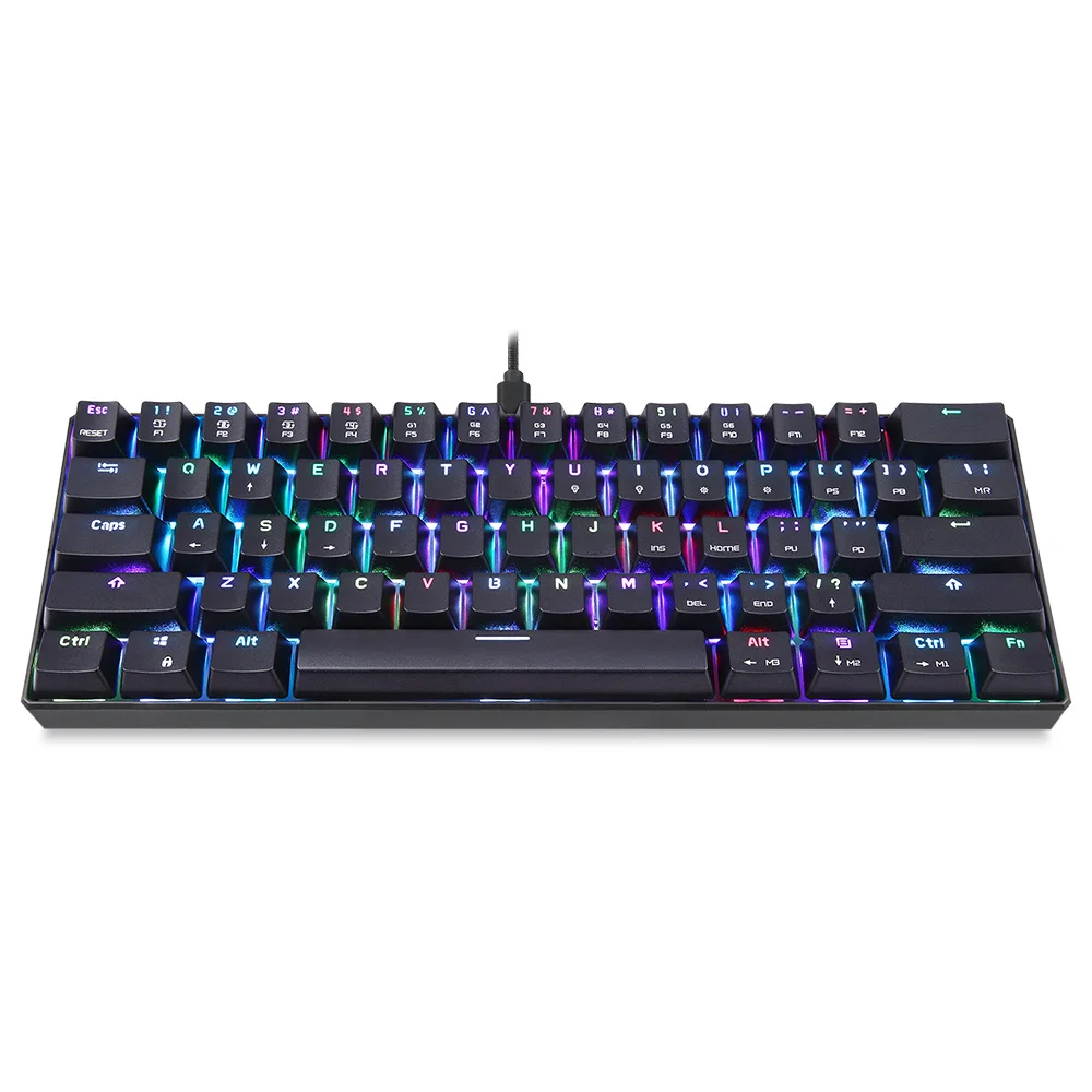 Игровая клавиатура MOTOSPEED CK61 с RGB подсветкой механическая Kailh BOX голубыми