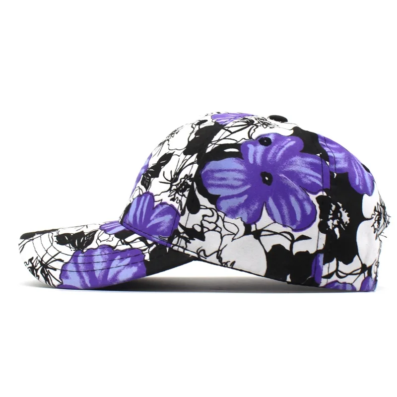 Новинка 2018 бейсболка с цветами для женщин цветочный принт snapback женские кепки