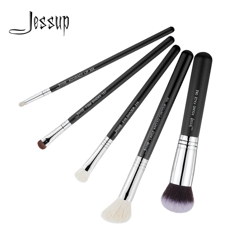 Набор кистей для макияжа Jessup Beauty профессиональный набор из 5 контурных теней лица