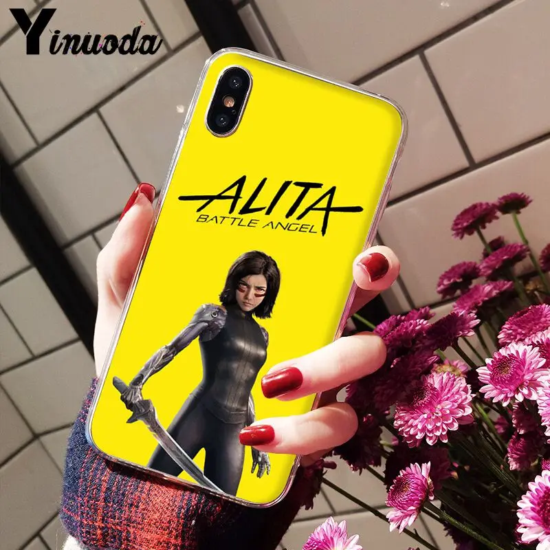 Yinuoda ALITA TPU Мягкий силиконовый чехол для телефона iPhone X XS MAX 6 6S 7 7plus 8 8Plus 5 5S