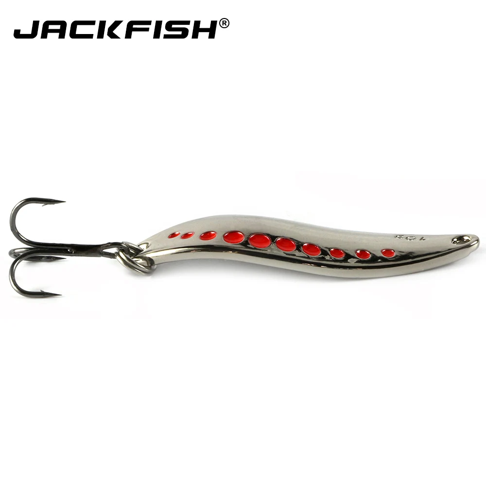Приманка для рыбалки JACKFISH с металлическими блестками вращающаяся ложка жесткая