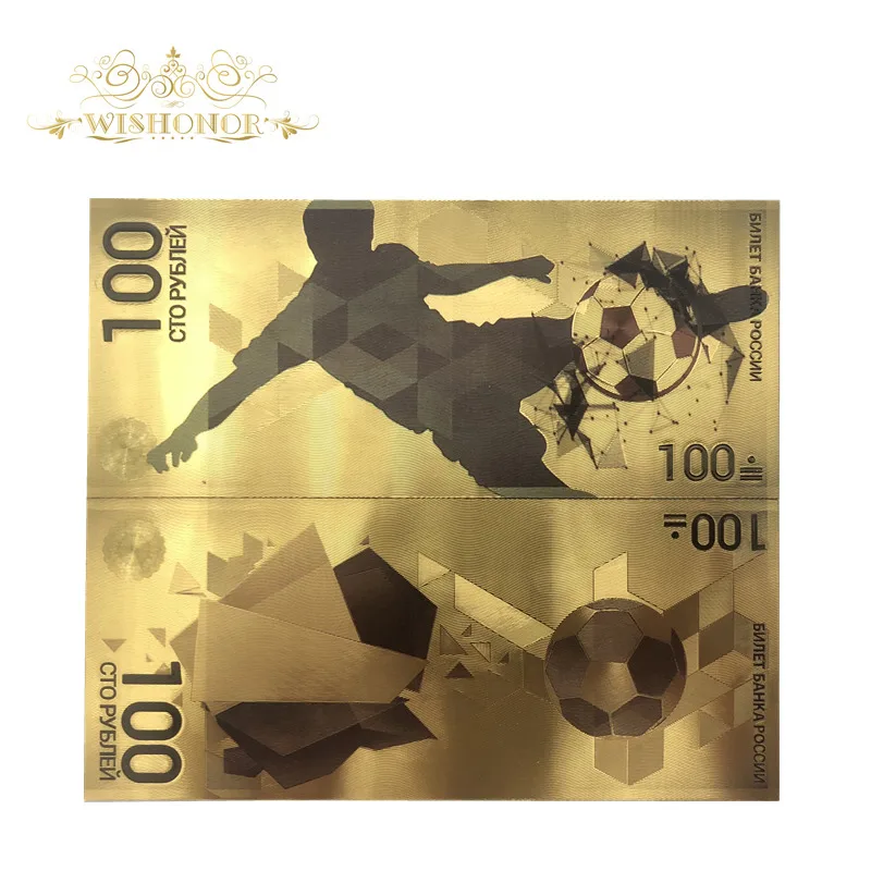 Color 2 10 шт./лот,, серебро и золото, Россия, волк, 100 рубликов, Банкнота, 24 k, позолоченные бумажные деньги для сбора и подарков - Цвет: Color 2
