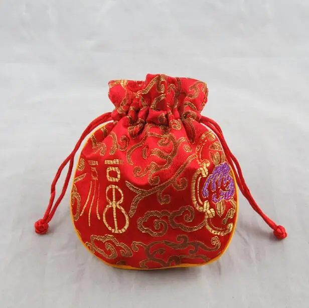 

40 шт. Бесплатная доставка, красивые красные тканевые подарочные пакеты с вышивкой, Ванильная сумка на шнурке, сумка на шнурке для будущей мамы