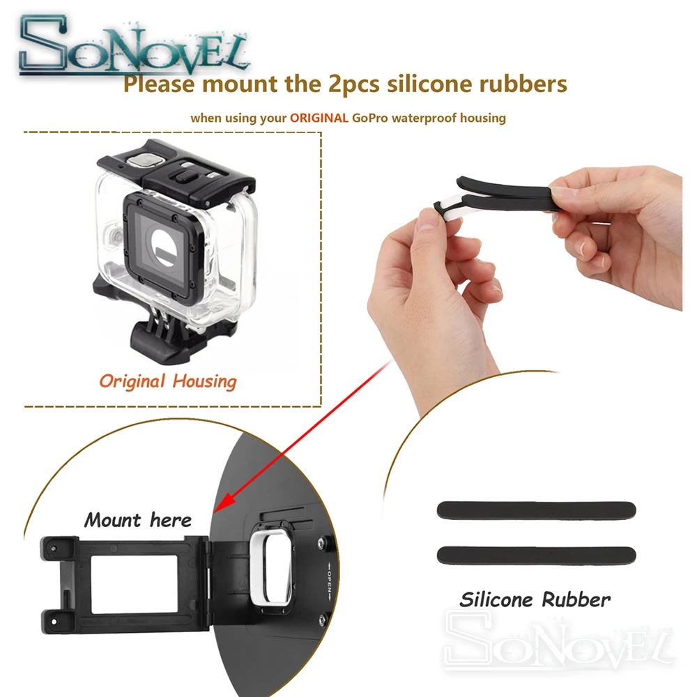 6 inch Diving Dome for Gopro Hero 7 5 Black Action Camera With Waterproof Case Go Pro Lens Port GoPro Accessory | Электроника