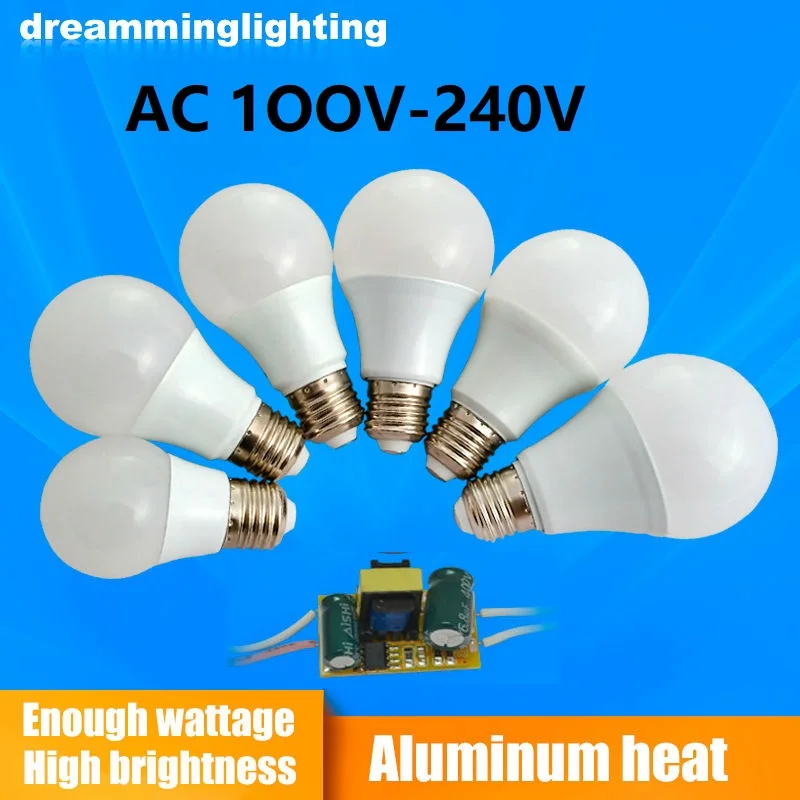 E27/B22 6 шт./лот светодиодный лампы AC 100 V-240 V вниз свет дома постоянного тока Напряжение внутренняя лампа SMD2835 холодный белый/теплый белый