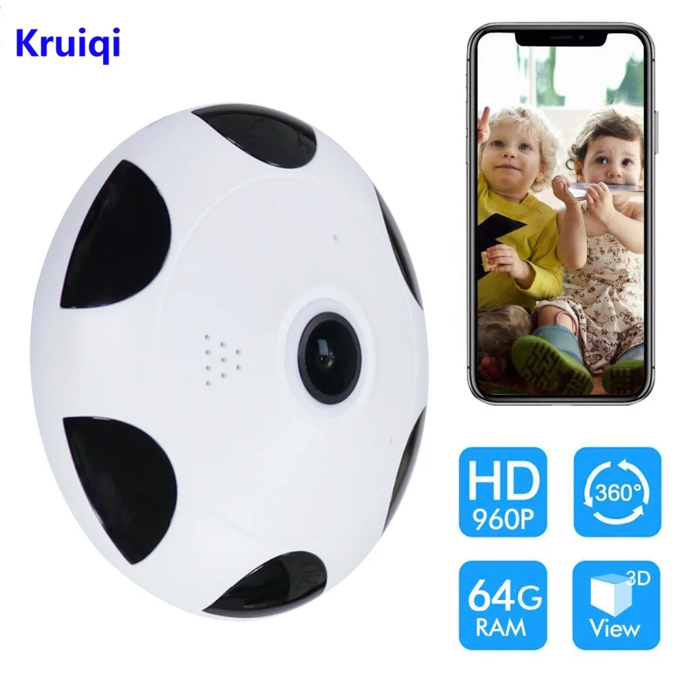 Беспроводная камера безопасности Kruiqi WiFi IP домашняя для детей домашних животных