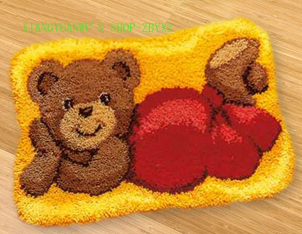 Набор крючков с защелкой коврик для пола коврик на подушку DIY ремесло Медведь Длина крестиком рукоделие Вязание ковер вышивка - Цвет: zd005