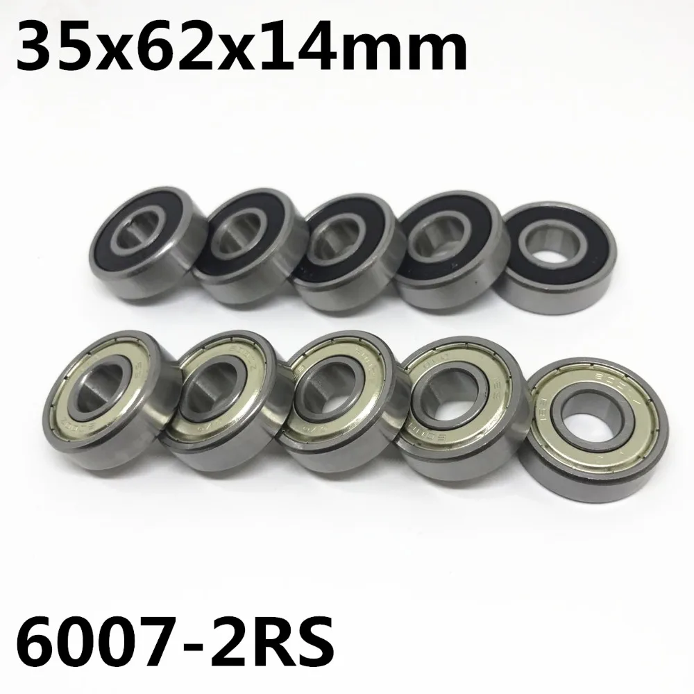 Шаровой подшипник 6007 2RS 2 шт. высокое качество 35x62x14 мм Глубокие шаровые подшипники