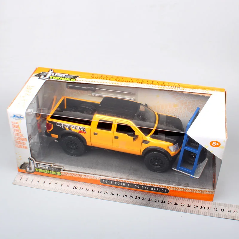 1/24 Jada большой 2011 Ford F150 Raptor SVT pick up грузовик Lobo шасси кабины литые под давлением автомобили моделирование масштаб Автомобили Авто Подарок шины