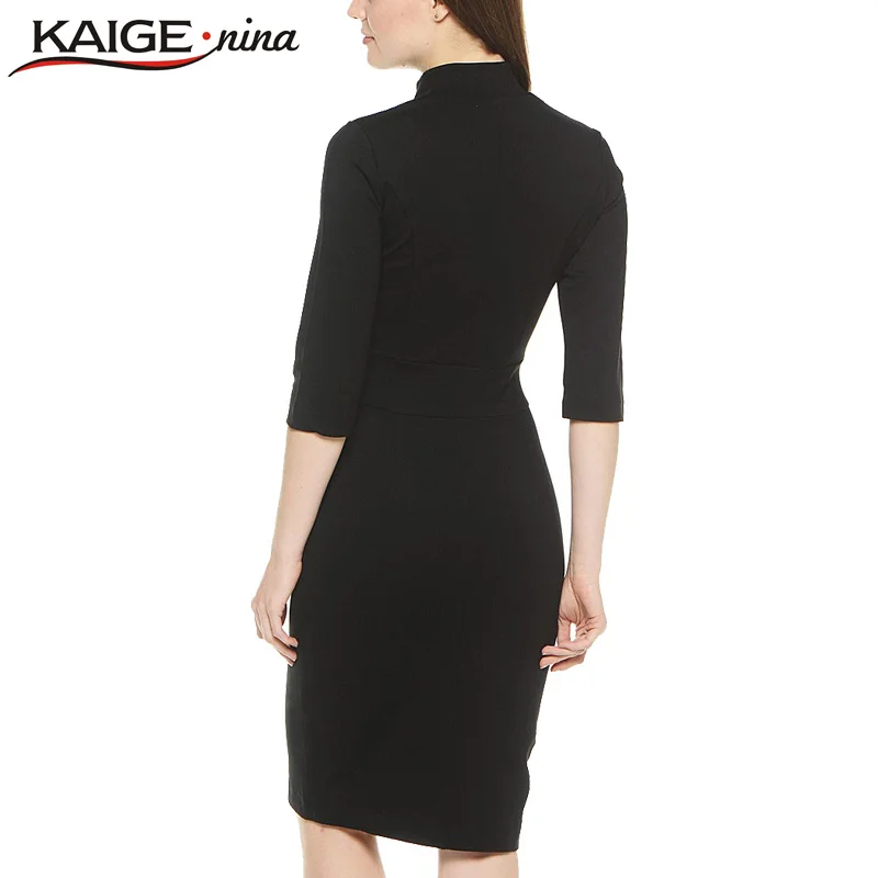 Kaige Nina женское плотное осенне-зимнее платье повседневное модное до колена с