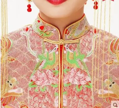 Дракон феникс китайская невеста cheongsam Гуандун кантон Юэ вышивка модное вечернее