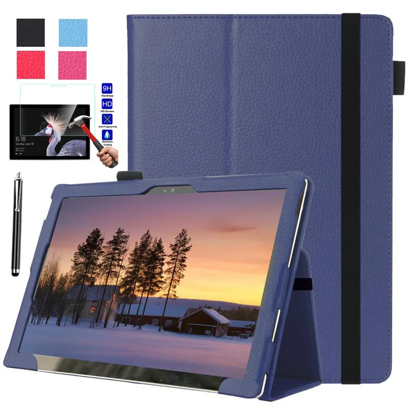 Чехол XSKEMP из искусственной кожи с текстурой личи для планшета Microsoft Surface Pro 6 12 3