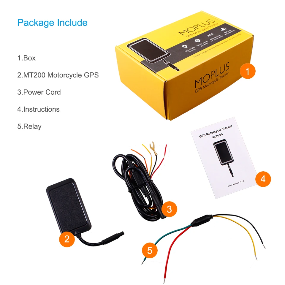 Concox MT200 MOPLUS gps трекер для мотоцикла простая установка Отслеживание
