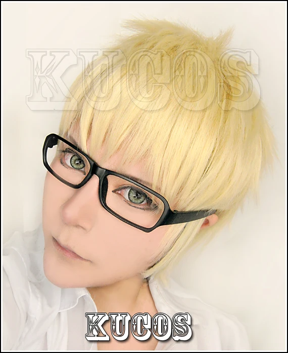 Аниме Haikyuu! Костюм для косплея Kei Tsukishima коротсветильник светлая блондинка