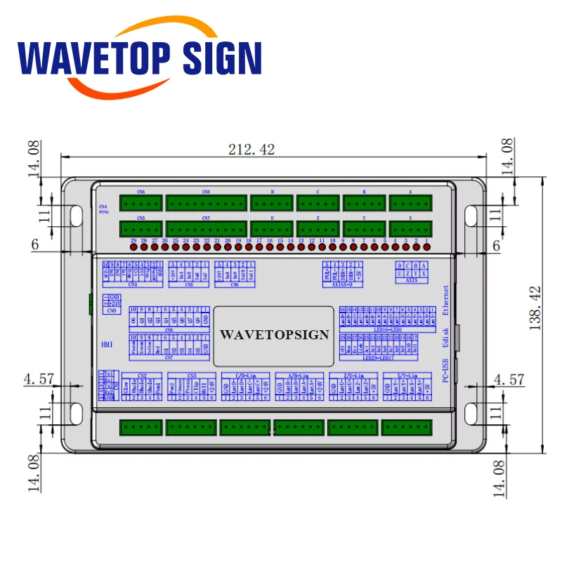 Ruida RDD6584G вибрации Ножи резки Управление Системы с 7 дюймов промышленный сенсорный