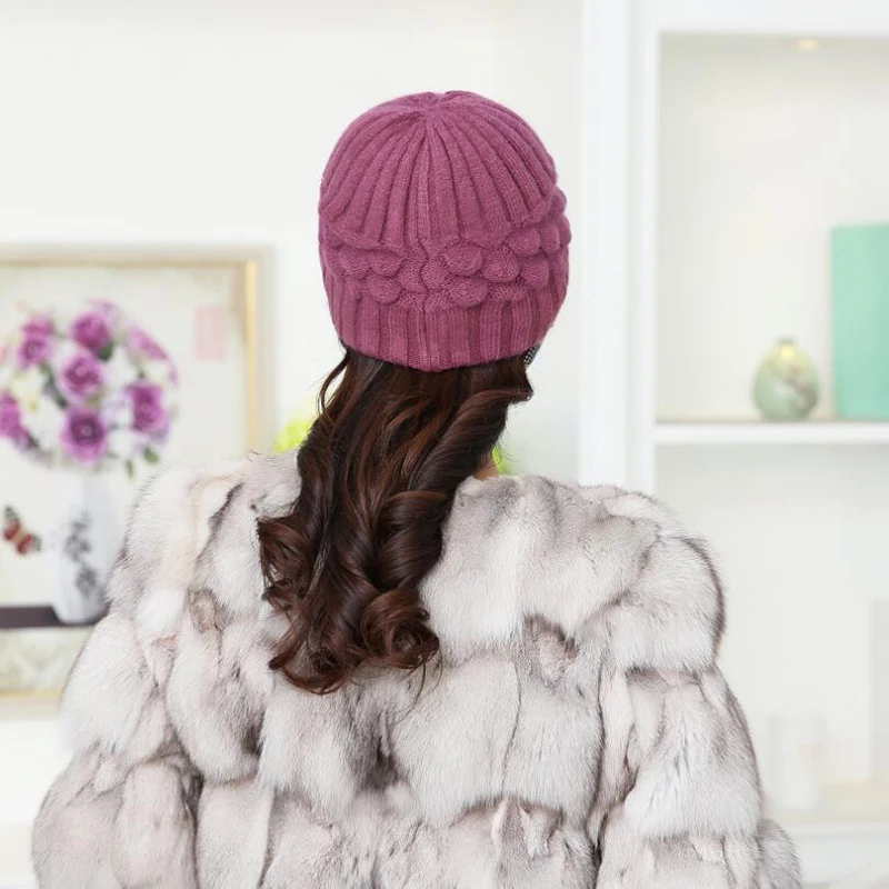 Beanies skullies woman autumn and winter cap girl knitted hats for women beanie warm hat gorro ladies winter wool caps bone