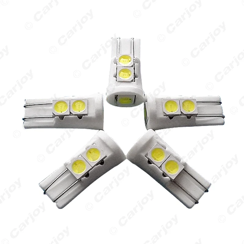 LEEWA 4pcs Super White Auto T10 194 168 5SMD 5050 Chip Ceramic Wedge Car LED Door Light Bulbs Marker Lamps 12V #CA4648 | Автомобили и