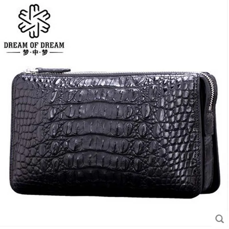 

menzhongmeng crocodile Men's handbag large size crocodile leather men bag long wallet handhold business men's handbag fashion