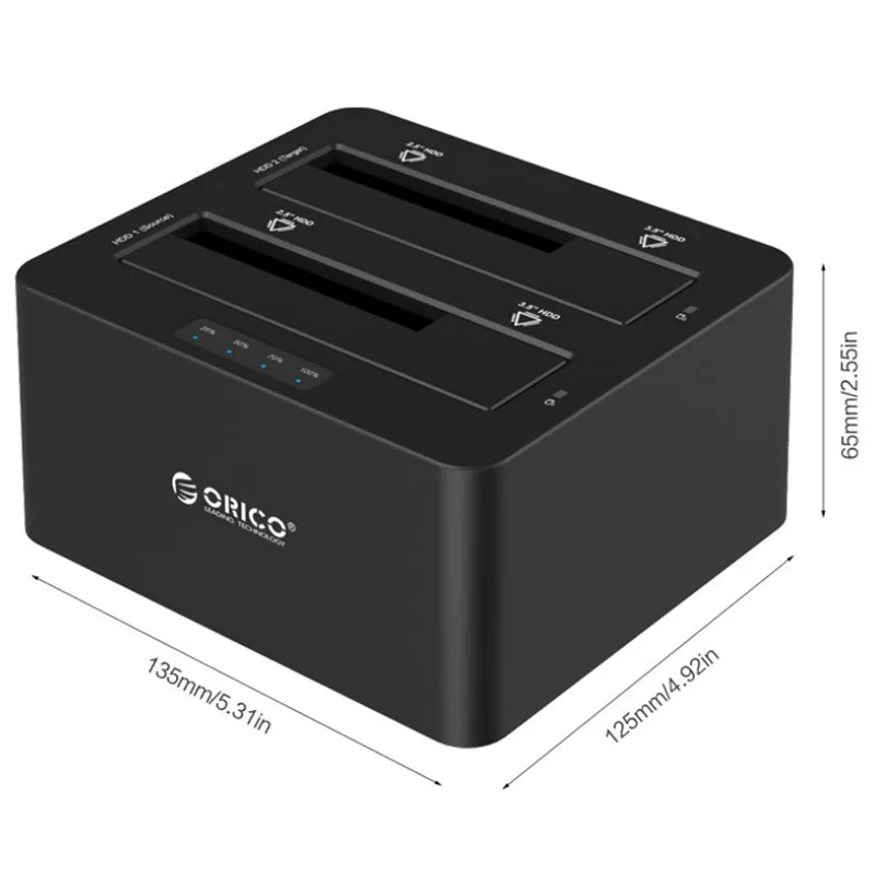Чехол для жесткого диска с двумя дисками адаптер HDD на USB 3 0 SATA 2 5/3 5 дюйма