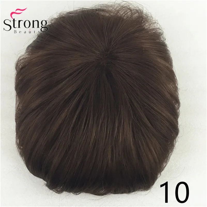 StrongBeauty парик женский Синтетический волос короткий парик наращивание волос кусок цвета выбор - Цвет: #10