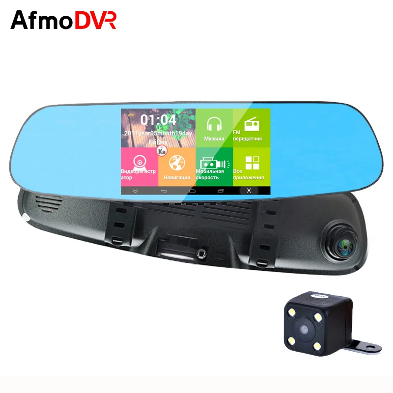 Автомобильная камера в зеркале Android зеркало заднего вида регистраторы видео