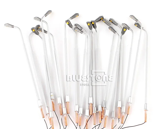 

20pcs 1:150 Model Railway Train Lamp Post Modal Layout N Scale LEDs NEW