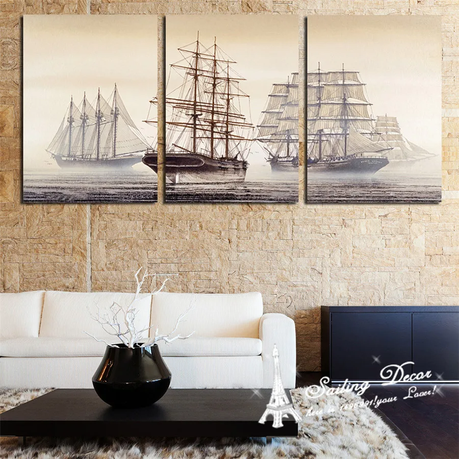 3 шт. настенные картины на холсте с принтом | Дом и сад