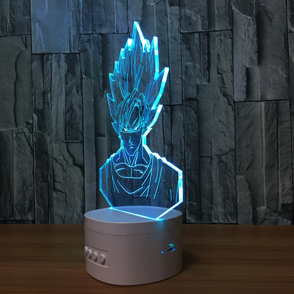 3D подсветка аниме seven dragon разноцветный Bluetooth динамик светодиодный модельная