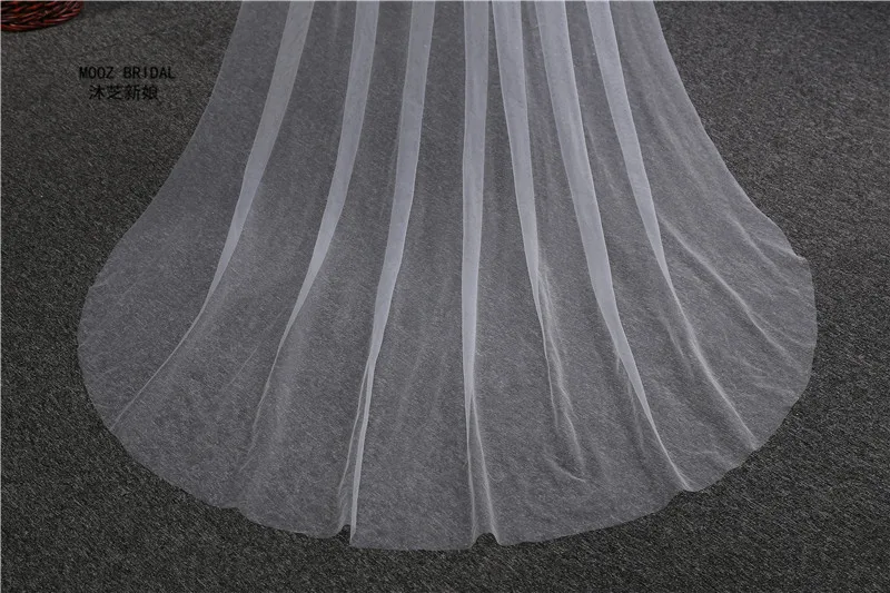 Простой стиль длина собора фата для невесты новинка 2017 реальные изображения