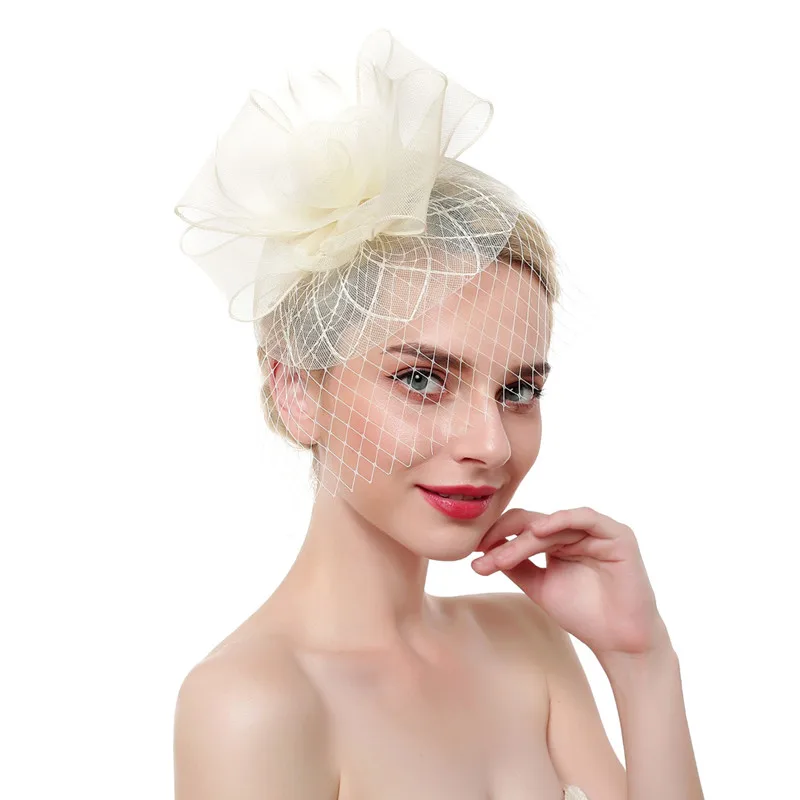 Kajeer стиль женские перьевые сетки Hairwear чародейные шляпы лошадь гонки праздничные шапки невесты пряди волос аксессуары для волос