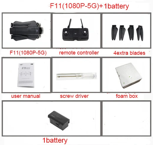 Черный SJRC F11 gps 5G Wifi FPV с камерой 1080P 25 минут время полета бесщеточный складной рычаг селфи RC Дрон Квадрокоптер - Цвет: Черный