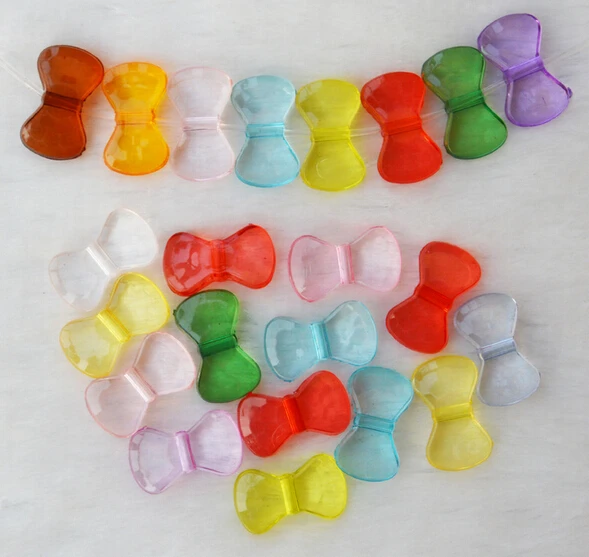 

1000 шт 10*16 мм красивый прозрачный акриловый бант бусины с отверстием для ювелирных изделий DIY ожерелье браслет Игра Головоломка E04