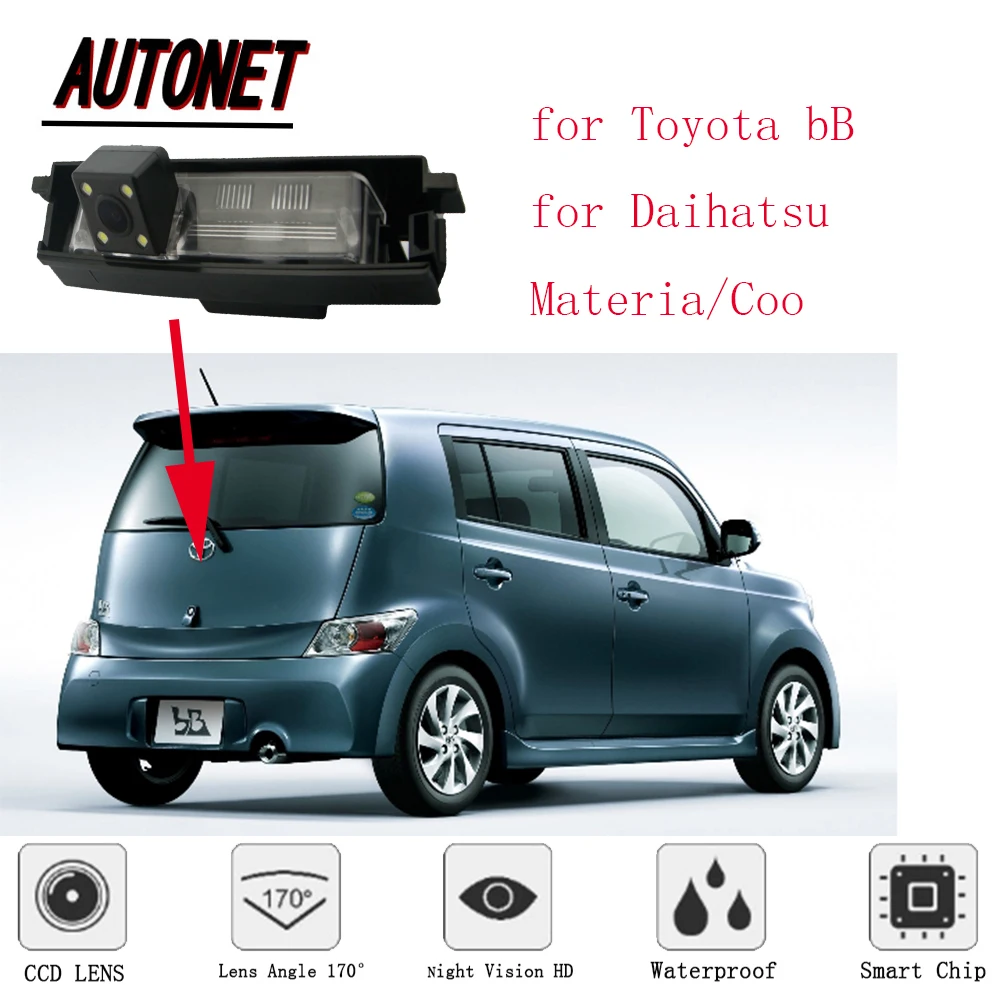 Камера заднего вида для Toyota bB NCP3 # QNC2 # Daihatsu, ночное видение Coo, HD, парковочная камера, камера номерного знака