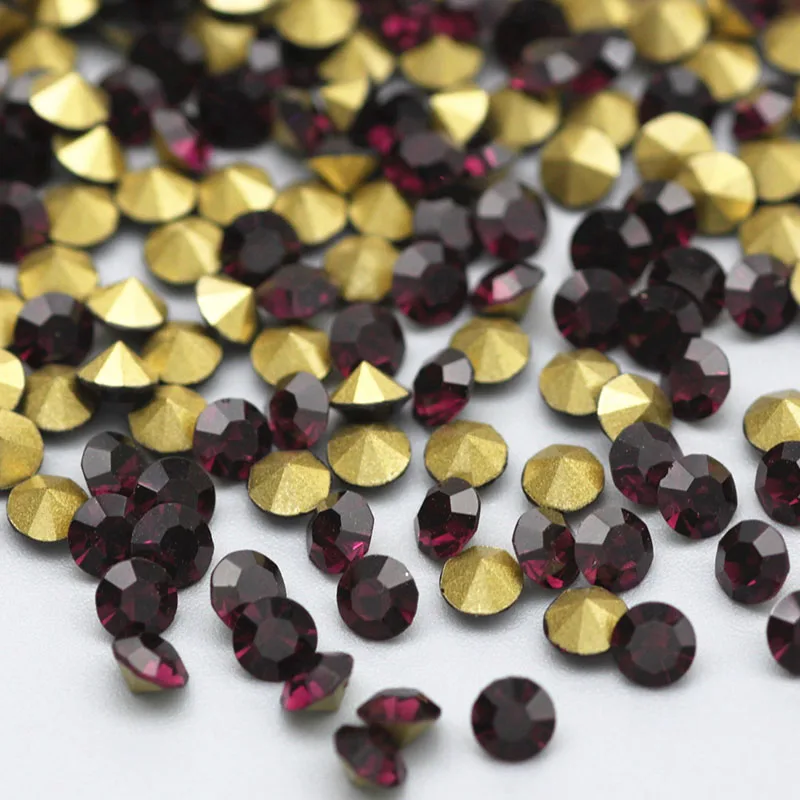 

Round Mixed Size Rhinestone Top Quality Flash Pointback Crystal Manicure For Apparel Hot Back Rhinestone DIY Clothing Decoration