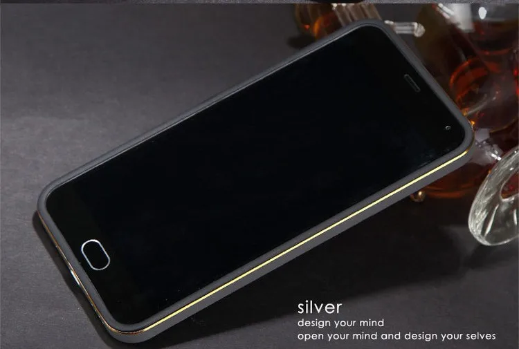 Высококачественный чехол для Meizu M2 Note с металлической рамкой и силиконовой задней крышкой, анти-скользкий и защитный чехол