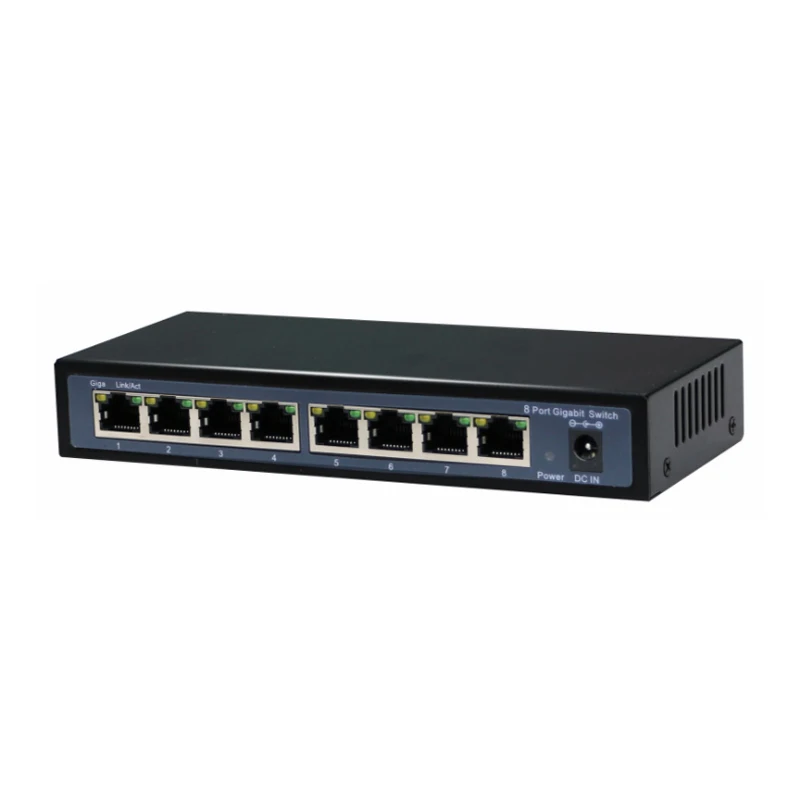 8 портов gigabit RJ 45 промышленный гигабитный коммутатор|Сетевые коммутаторы| |