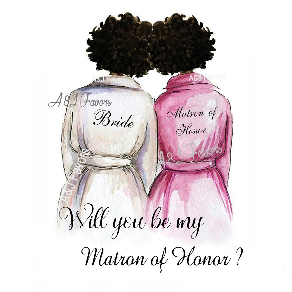 7 шт. в партии бумажные Пригласительные открытки Матрона подружки чести идеи для