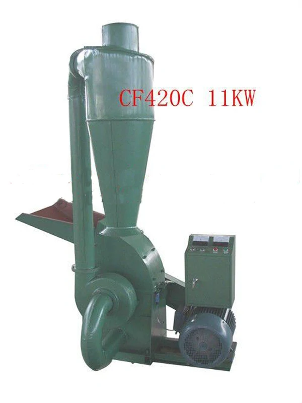 

CF420C 11KW Wood Hammer Mill Animal Feed Hammer Mill With Cyclone