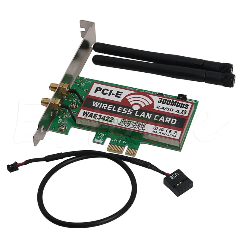 Двухдиапазонный Bluetooth 4,0 PCI-e PCI 300 Мбит/с Express Card беспроводная сеть WiFi адаптер C26