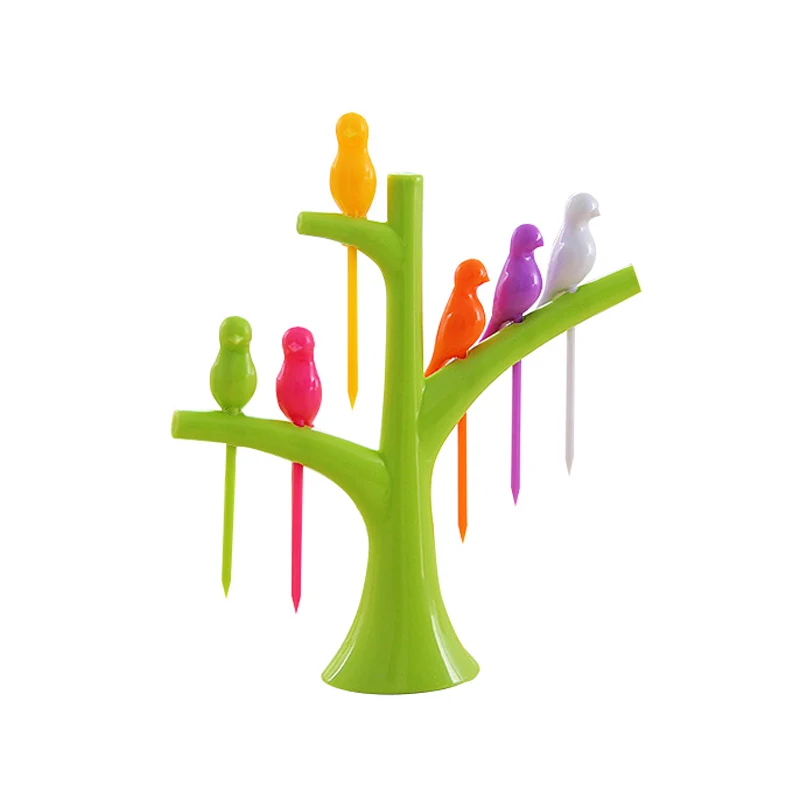 7 шт. фруктовый вилочный комплект разноцветный милый мультяшный пластиковый в